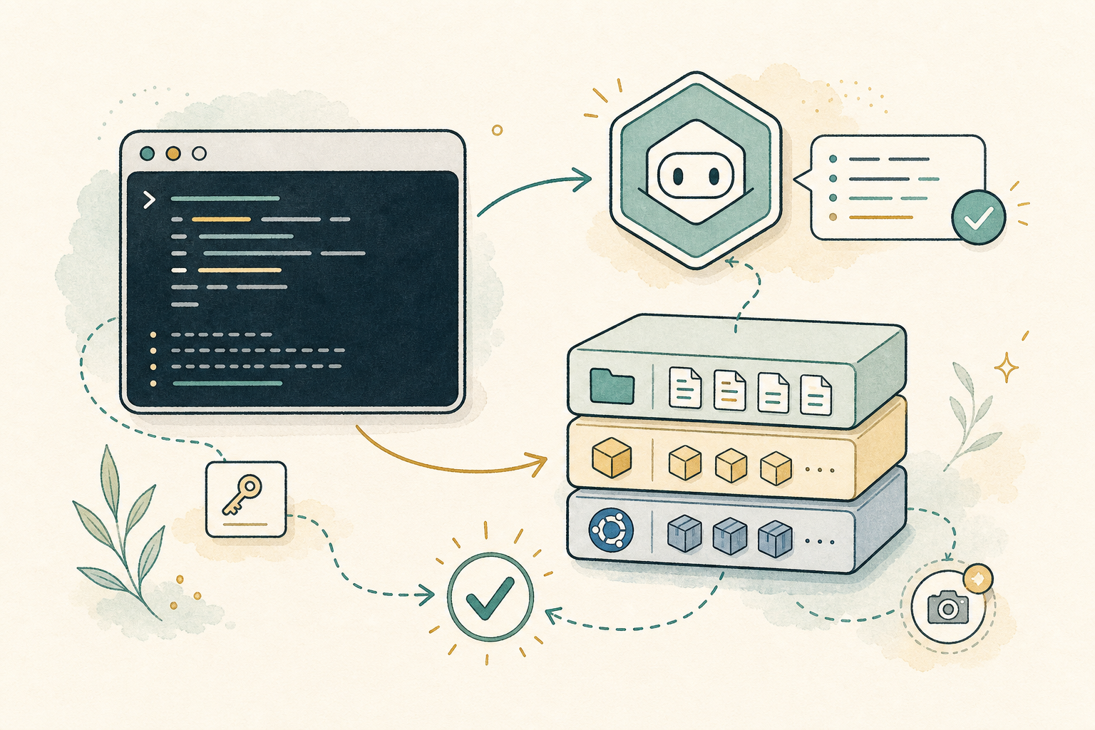 Illustrated workflow for installing software in a CoCalc-AI project
